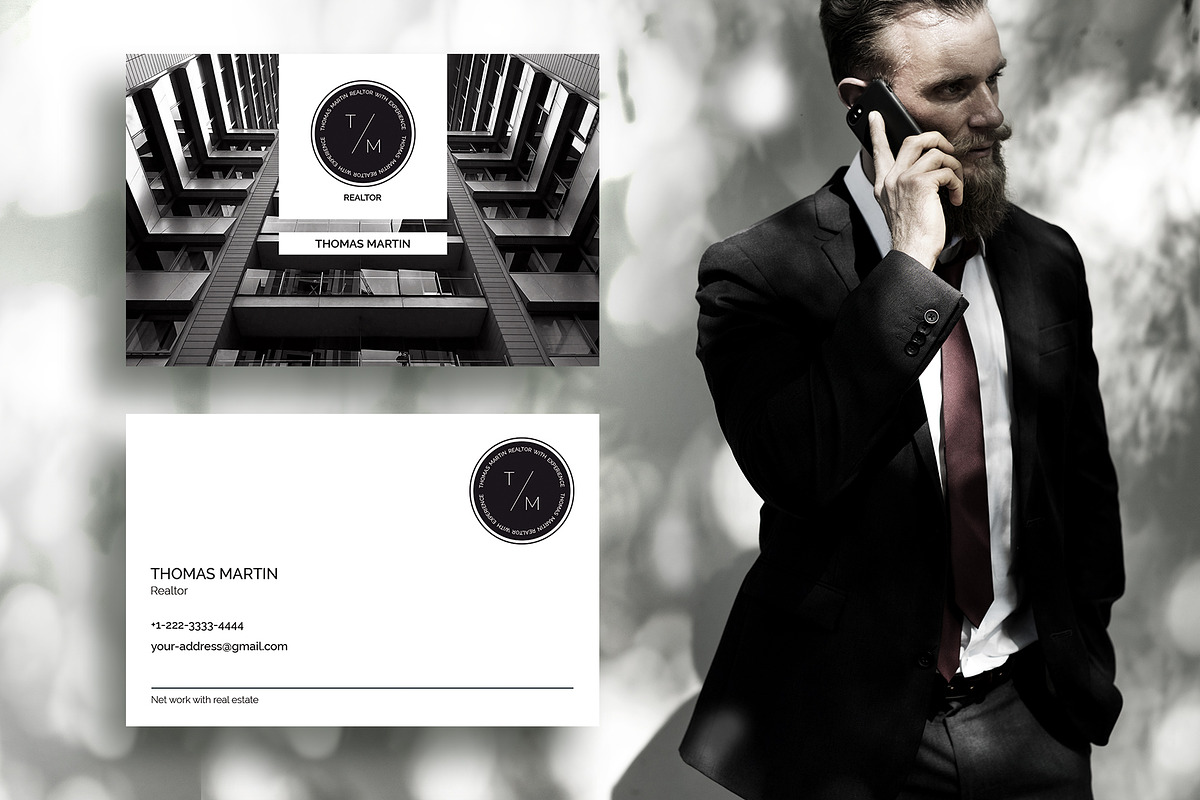 A solid business card of a realtor, a Business Card Template by ARg Design (Photo 5 of 5)
