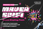 Maver Scifi - Retro Disco Font, a Sans Serif Font by trabaskriya (Thumbnail 1 of 9)