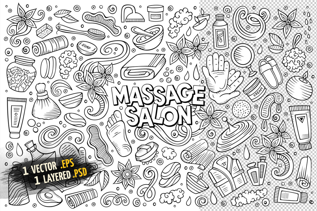 Massage Objects & Elements Set, an Object Graphic by BALABOLKA (Photo 3 of 4)