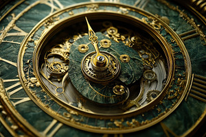 Spiral clock track of time with intr, a Photo by Iftikhar Alam