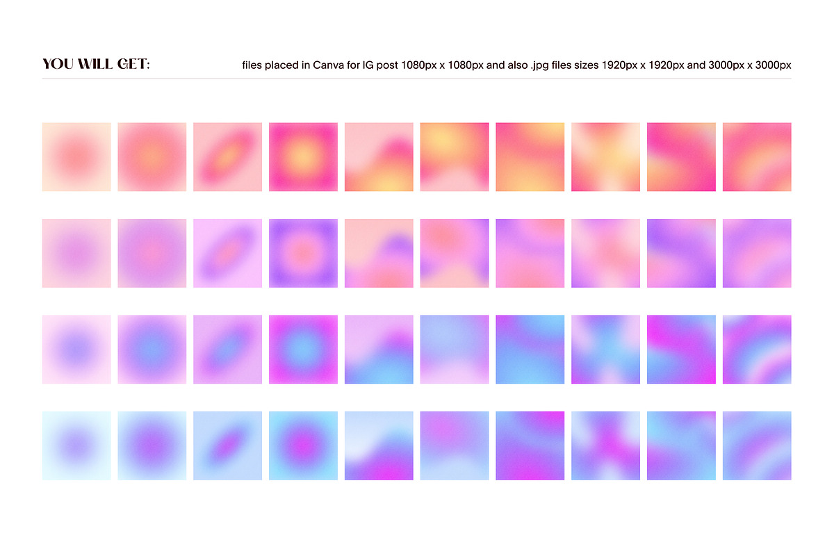 Gradient noise backgrounds, a Texture Graphic by Alice Store (Photo 2 of 7)