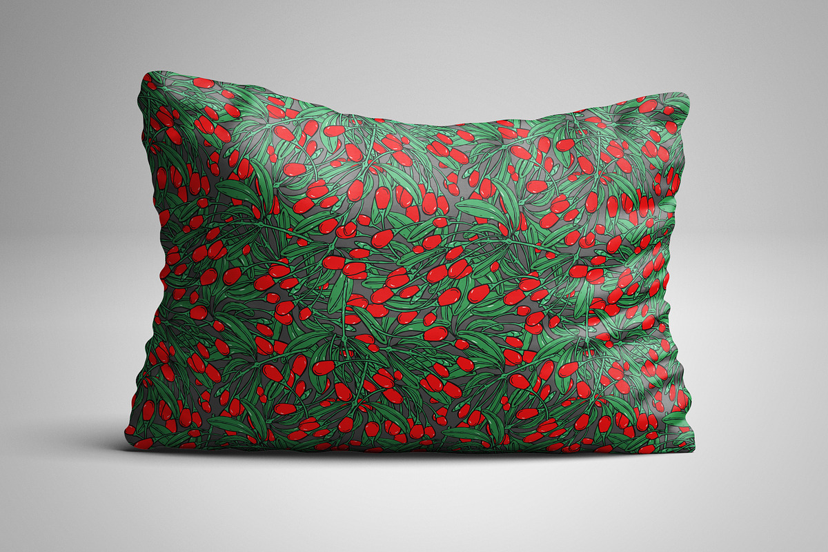 Goji berries set, seamless patterns, a Food Illustration by Good Studio (Photo 8 of 9)