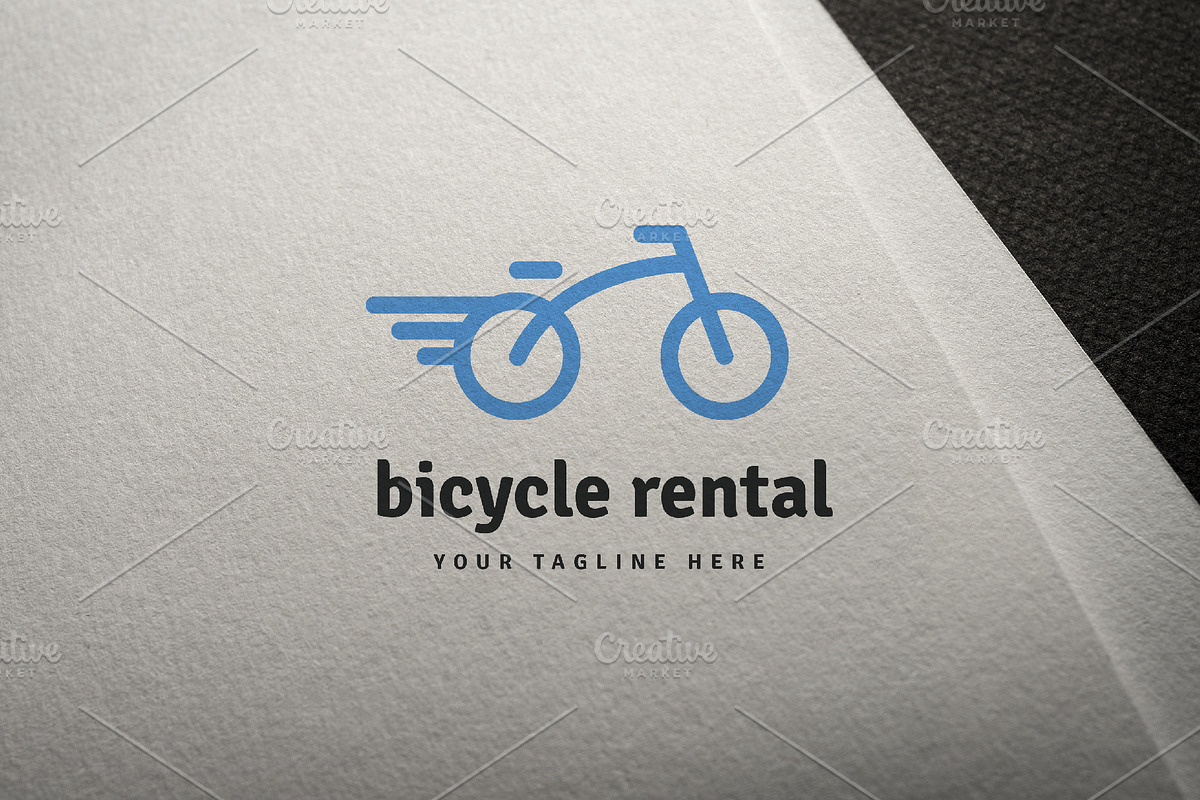 Bicycle line rounded vector logo, a Branding & Logo Template by Magda (Photo 3 of 3)