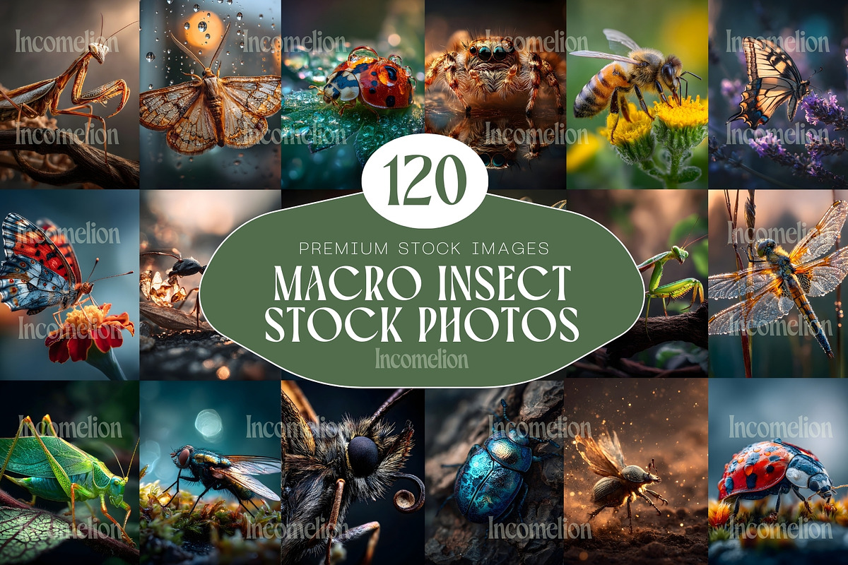 120 Macro Insect Stock Photos, an Animal Photo by Incomelion (Photo 1 of 13)