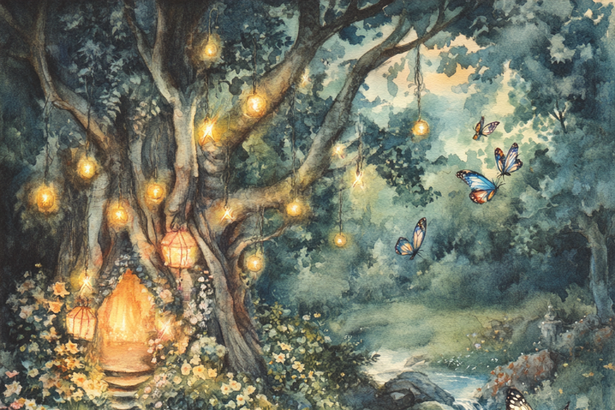 Enchanting Fairy Garden Scene, a Background Graphic by Printable Treasure (Photo 8 of 9)