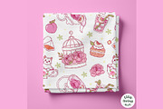 Peach Tea Time Seamless Pattern, a Food Illustration by TitaLivingArt (Thumbnail 3 of 10)