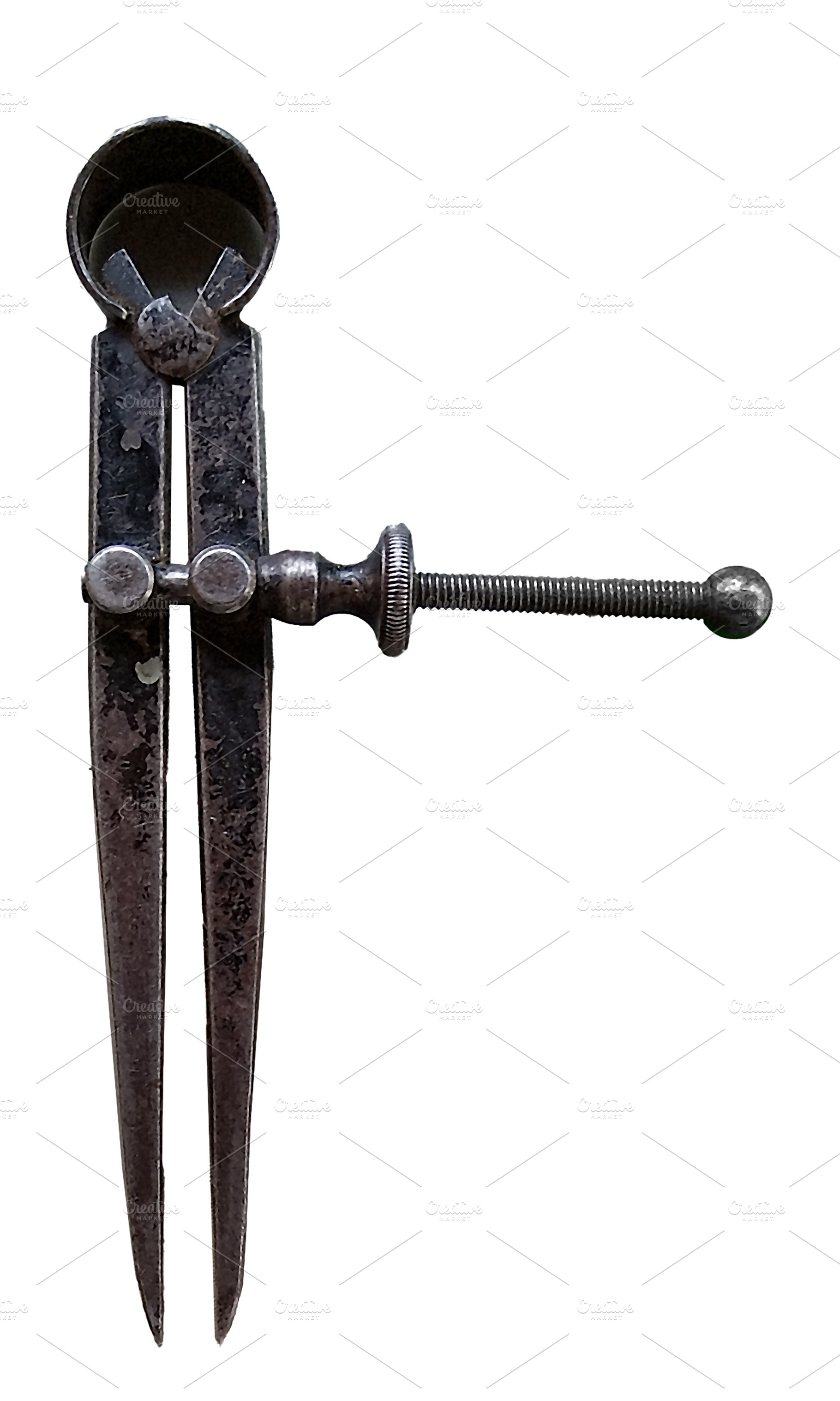 Antique compass isolated photo, an Industrial Photo by DanFLCreativo