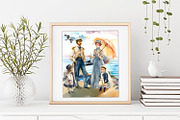 Cruise, nautical watercolor clipart, a Person Illustration by AkvarelRiver (Thumbnail 8 of 8)