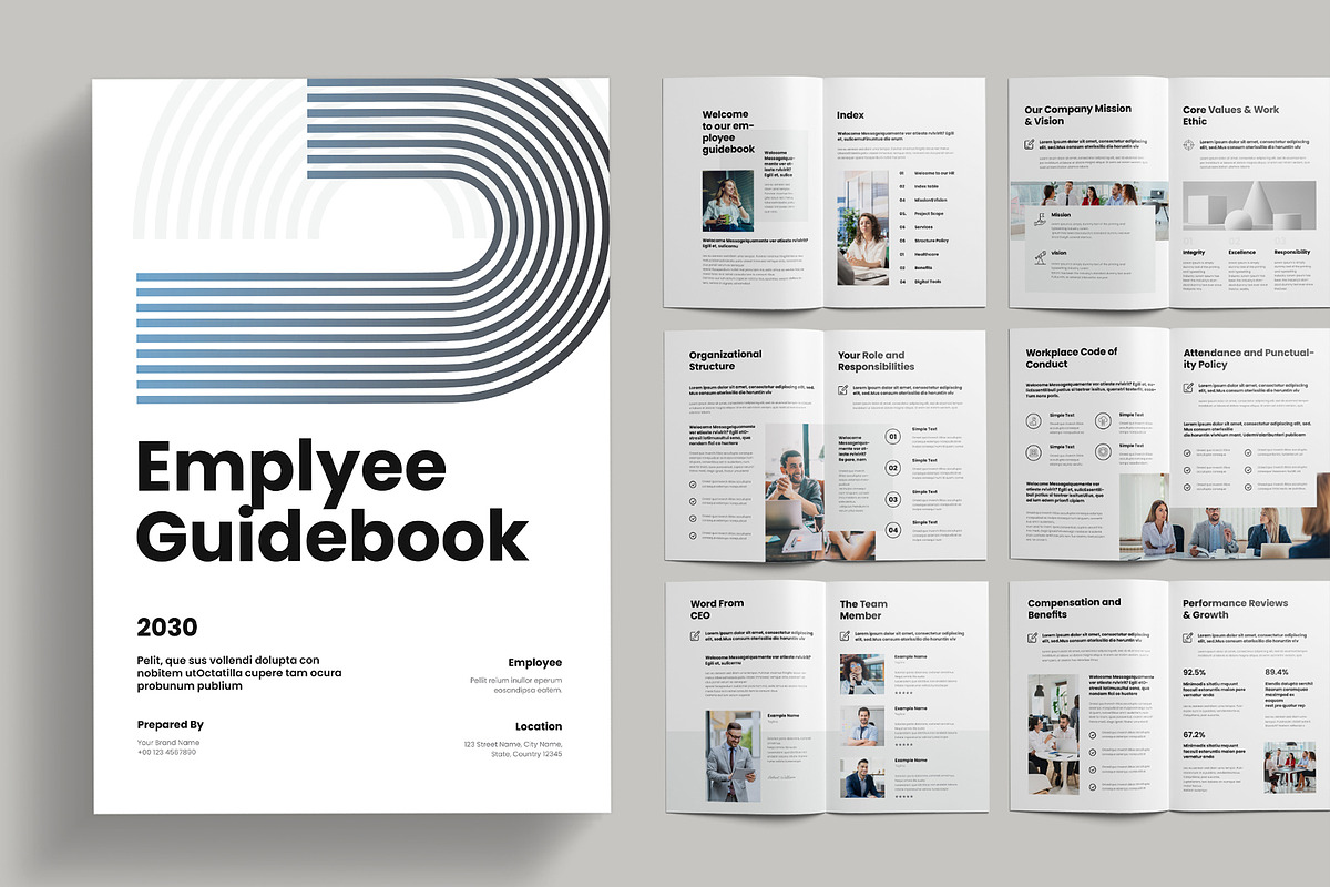 Employee Handbook Template, a Brochure Template by Pixelpick (Photo 1 of 9)