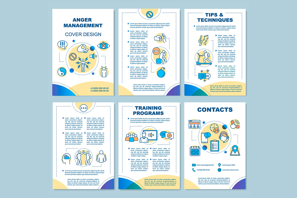 Anger management brochure template, a Brochure Template by IMG Visuals