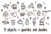 Vector coffee doodles, a Food Illustration by Irina Mir (Thumbnail 2 of 3)