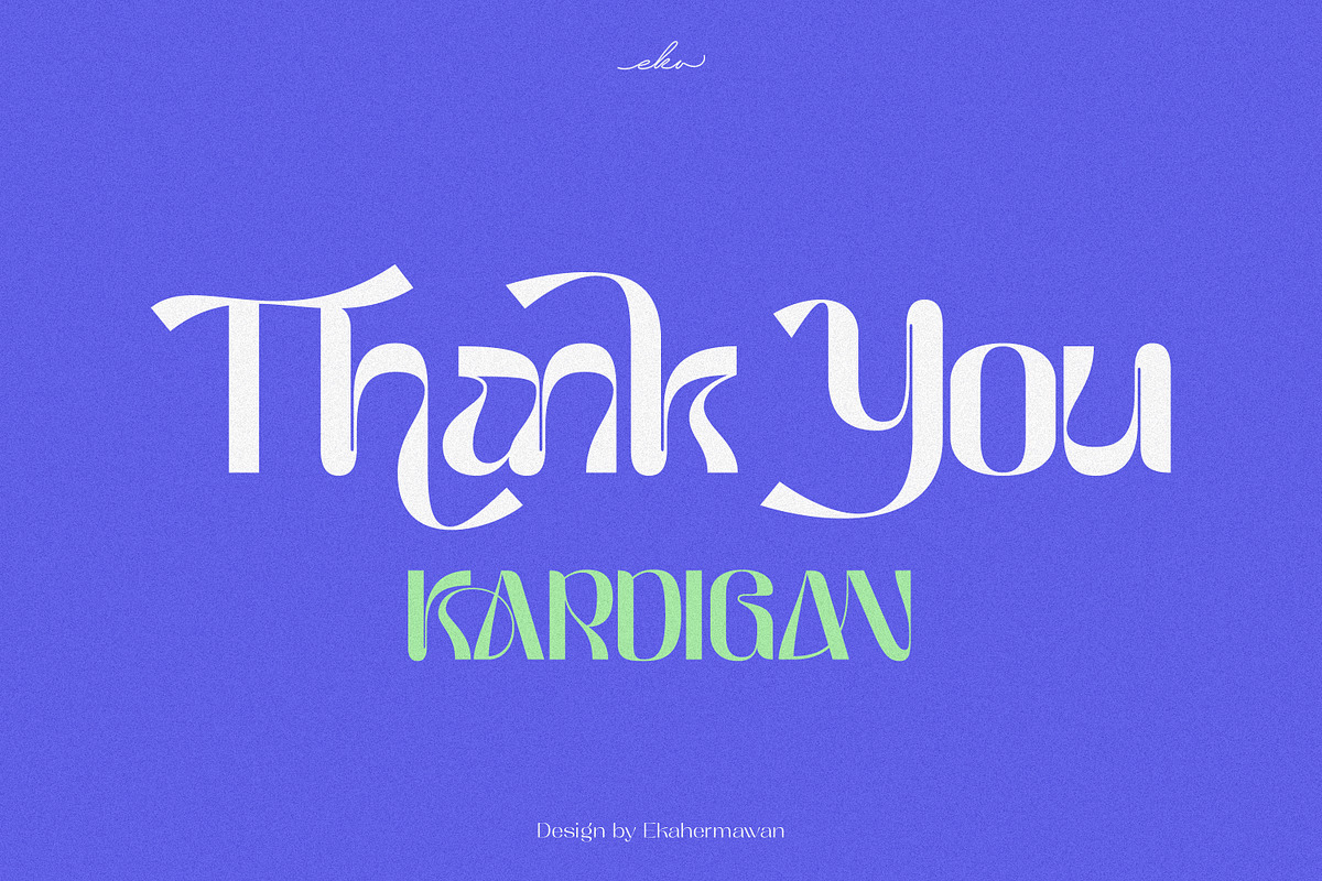 Kardigan - Retro Display Font, a Sans Serif Font by Ekahermawan (Photo 14 of 14)