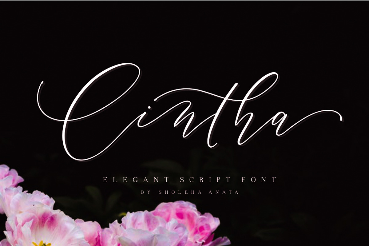 Sale 30% // Cintha Elegant Script, a Script Font by Anatadesign (Photo 14 of 15)