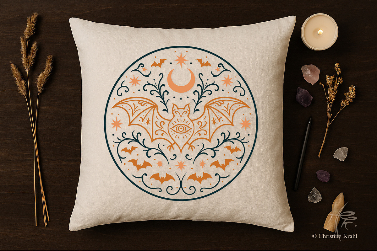 Mystic Samhain & Halloween Ornaments, a Seasonal Illustration by Christine Krahl (Photo 6 of 8)