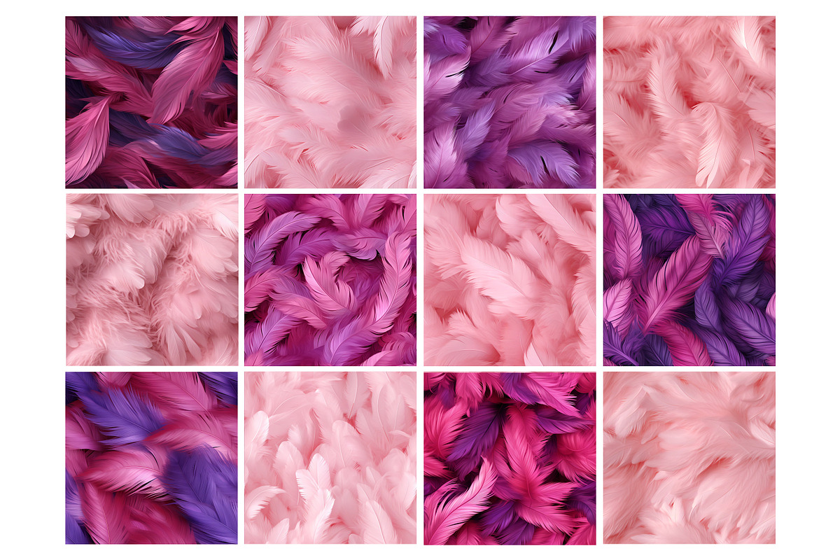 Pink Feathers Seamless Pattern, a Pattern Graphic by Forhadx5 (Photo 5 of 7)