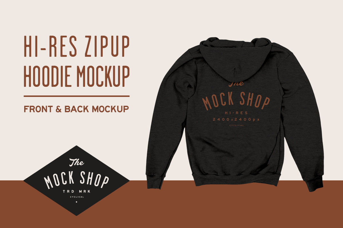 TMS Pro: Zipup Hoodie, a Shirt Mockup by The Mock Shop (Photo 2 of 3)