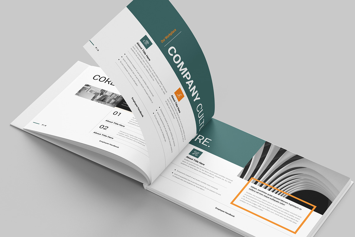 Employee Handbook Template Landscape, a Brochure Template by NorthPeak (Photo 4 of 11)