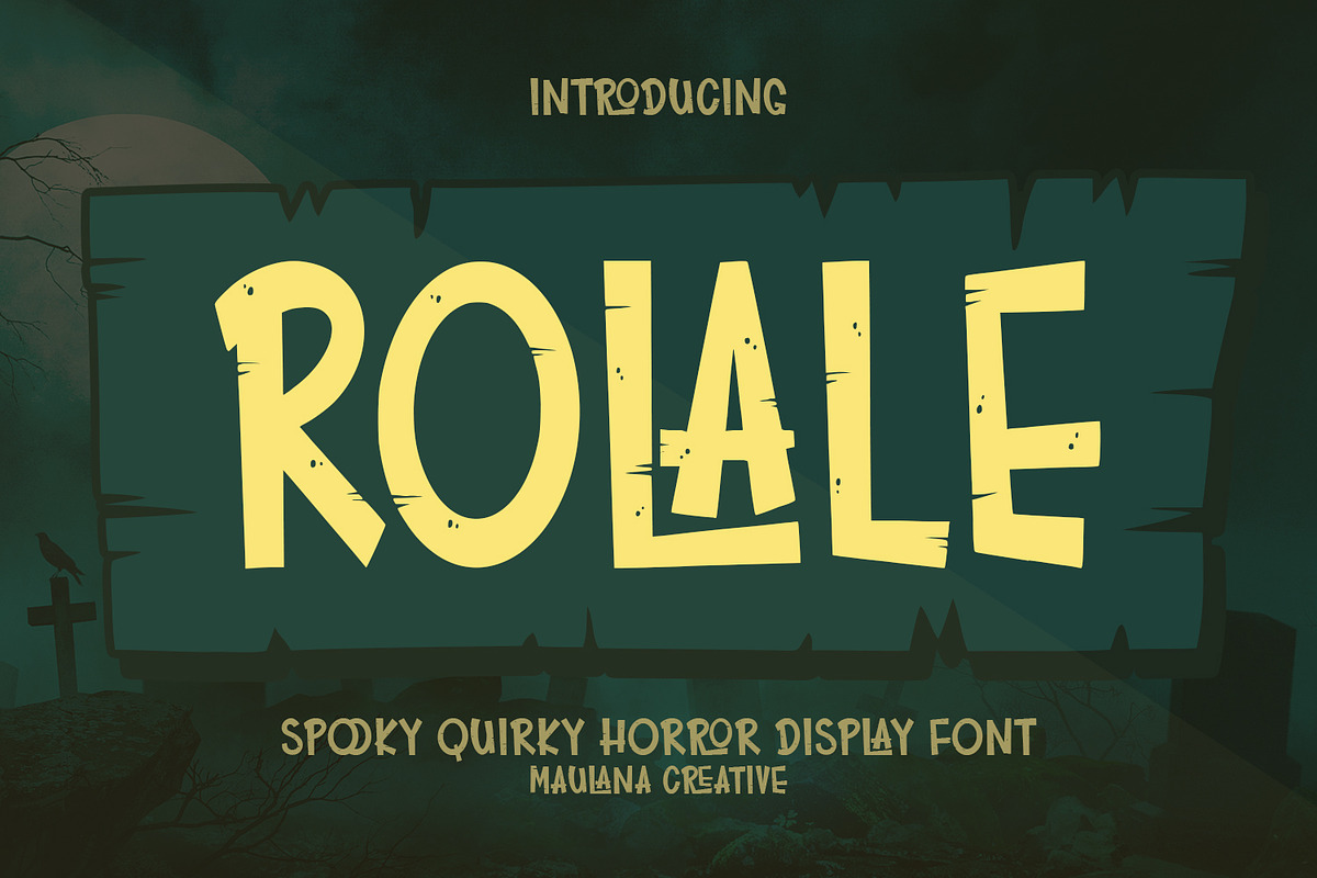Rolale Spooky Quirky Horror Display, a Handwritten Font by Maulana Creative (Photo 1 of 7)