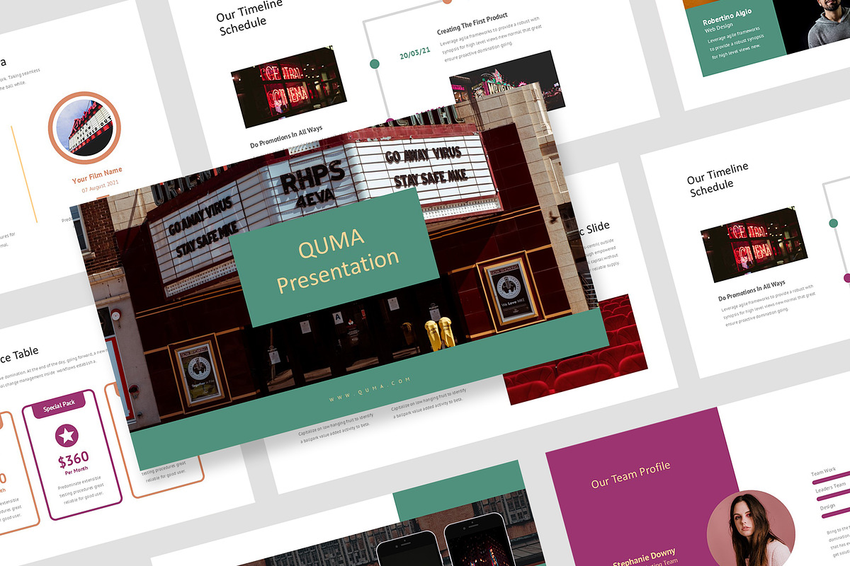 Quma : Entertainment Powerpoint, a Presentation Template by Punkl Camp (Photo 1 of 16)