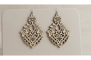 Laser Cut Ornament Earrings, an Illustration by hafijul (Thumbnail 3 of 11)
