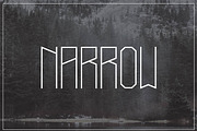 Narrow typeface, 4 weights + styles, a Sans Serif Font by SLTFNDRY (Thumbnail 1 of 3)