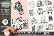 Funny Potted Plants Sticker Pack PNG, a Decorative Illustration by TheBlackCatPrints (Thumbnail 2 of 2)