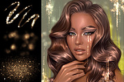Procreate Glitter Brushes, a Brush Add-On by Elenbushe (Thumbnail 2 of 12)