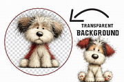 Whimsical Messy Hair Dog Clipart, an Illustration by Libby Wishes (Thumbnail 4 of 7)