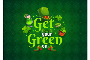 Get your Green on St Patrick's, a Seasonal Illustration by Vector Tradition