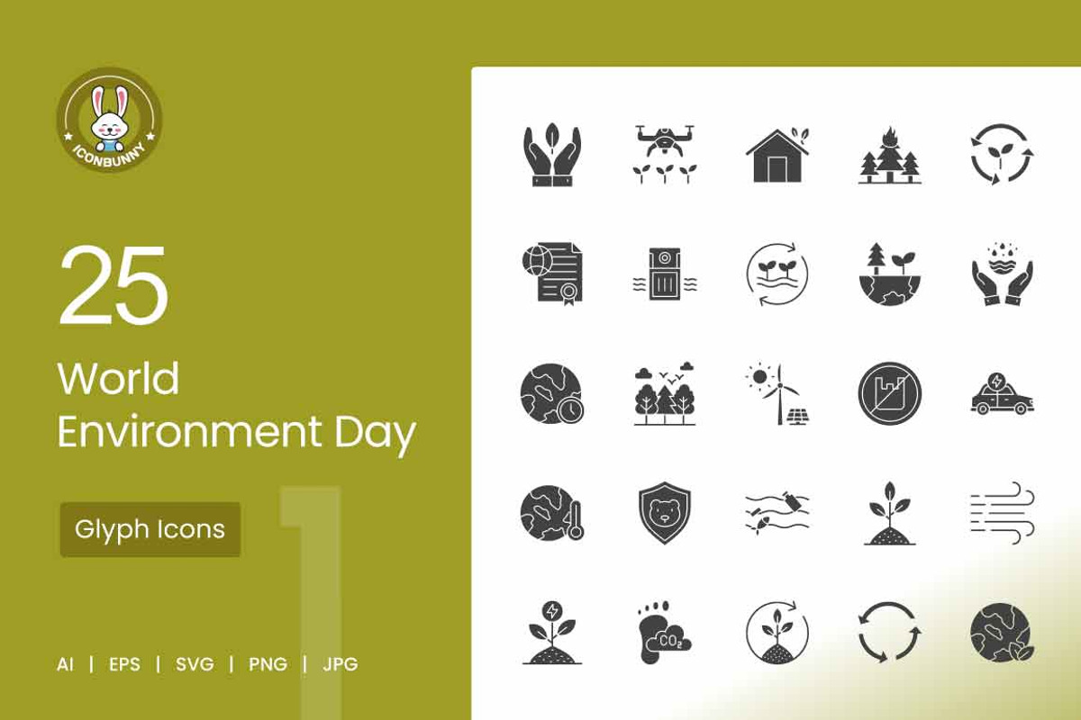 25 World Environment Day Icons, an Icon by IconBunny (Photo 1 of 2)
