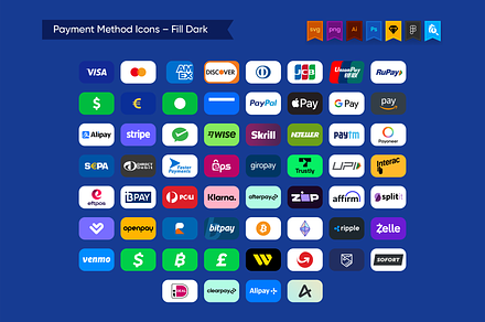Payment Method Icons (60+ Icons), a Solid Icon by PixelGaze
