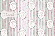 Bunny Card & Seamless pattern, a Pattern Graphic by SirenaArt (Thumbnail 3 of 11)