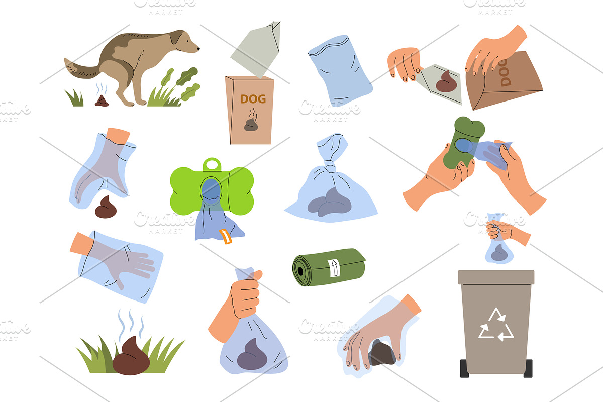 Dog poo. Clean up after dog recent, an Illustration by Onyx
