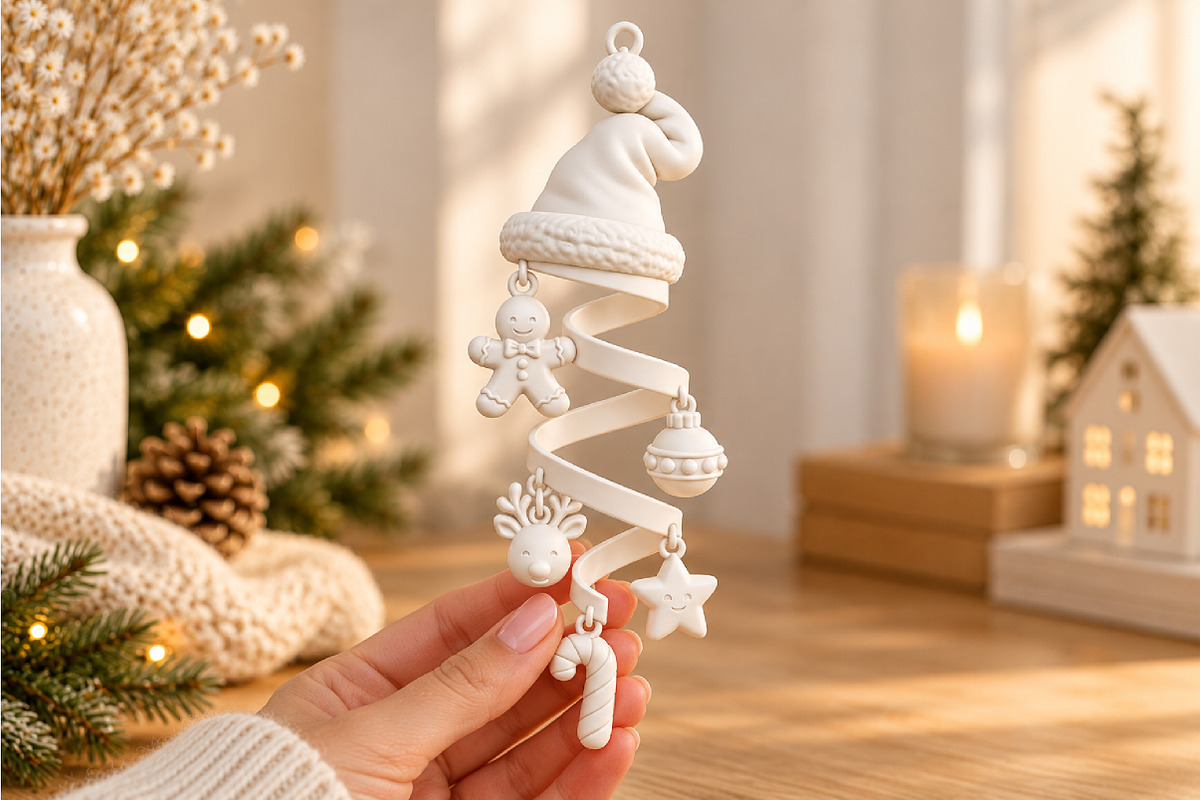 Christmas Spiral Ornament STL, an Object 3D Model by Layerology (Photo 2 of 4)