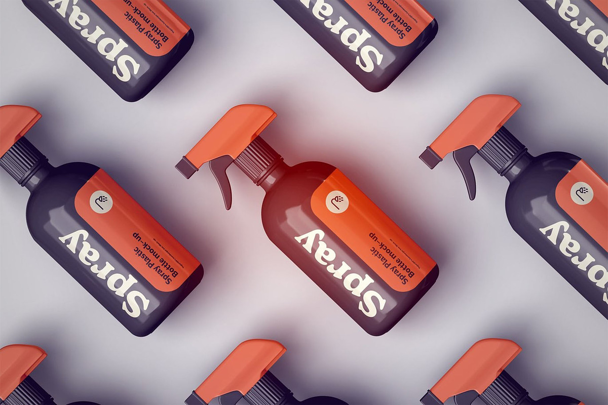 Spray Bottle Mock-up, a Packaging Mockup by Se٧enStudio (Photo 7 of 12)
