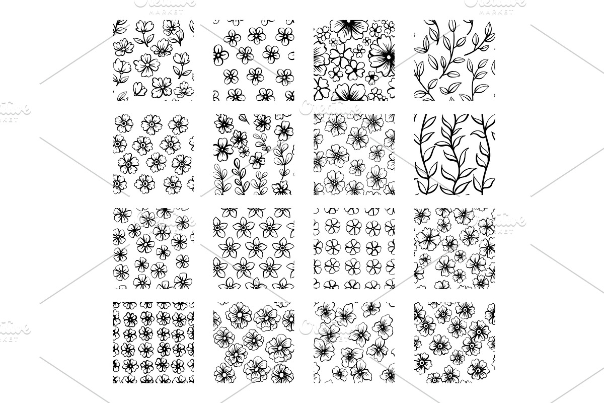Bundle of vector floral hand, an Object Illustration by Things for designers