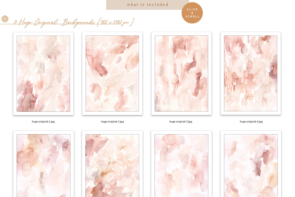 Allure Watercolour Art Backgrounds, a Texture Graphic by eclosque (Photo 10 of 14)