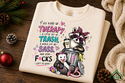 Sassy Raccoon Therapy Trash PNG, a Seasonal Illustration by Craft Nest (Thumbnail 6 of 6)