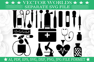 Medical Symbol Svg, Medical Svg, an Object Graphic by VectorWorlds