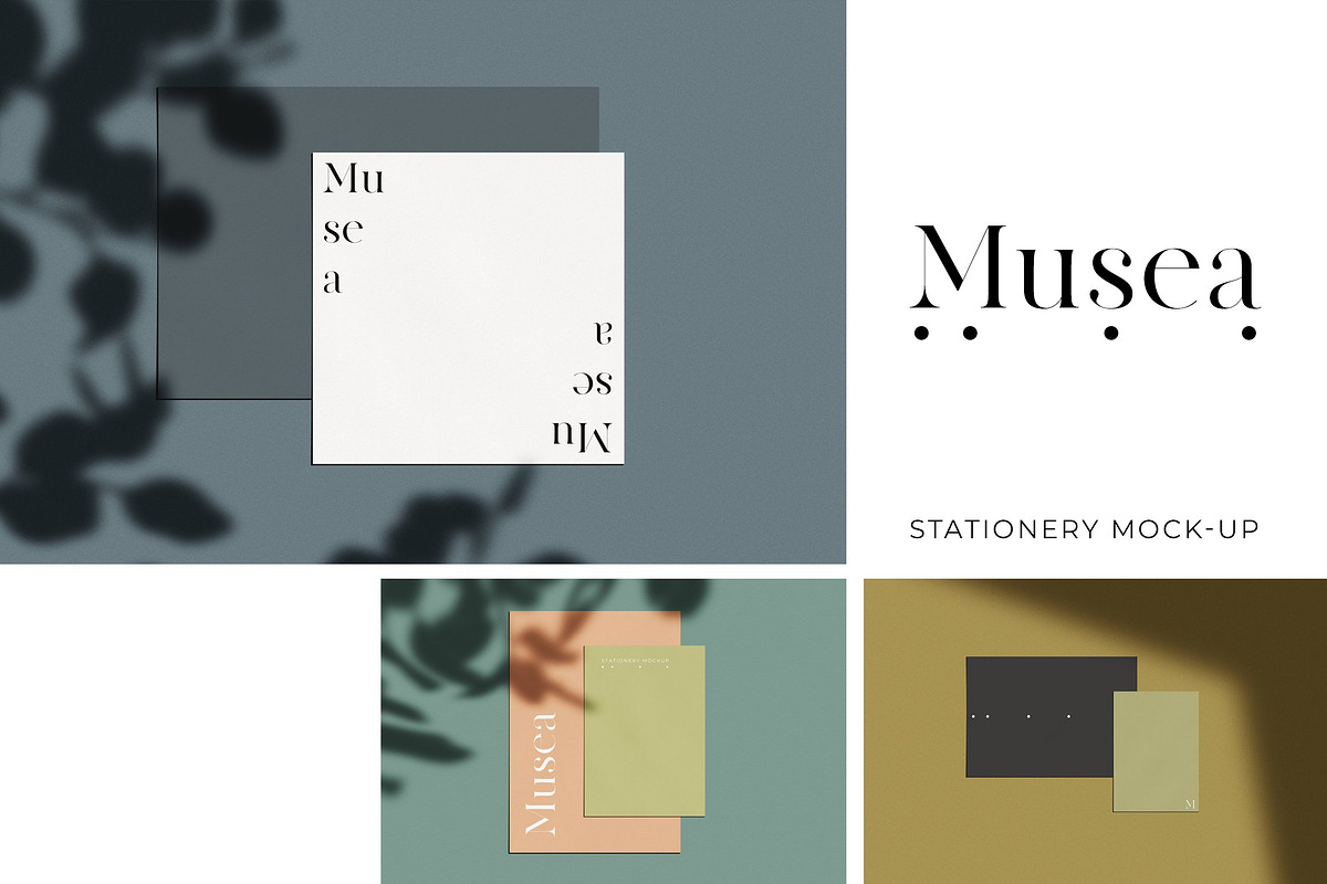 Musea Stationery Mock-Up Kit, a Print Template by Eugene Tantsurin (Photo 1 of 13)