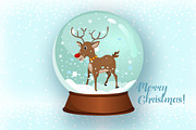 Christmas Snow Globes Vector Set, a Decorative Illustration by land art (Thumbnail 6 of 6)