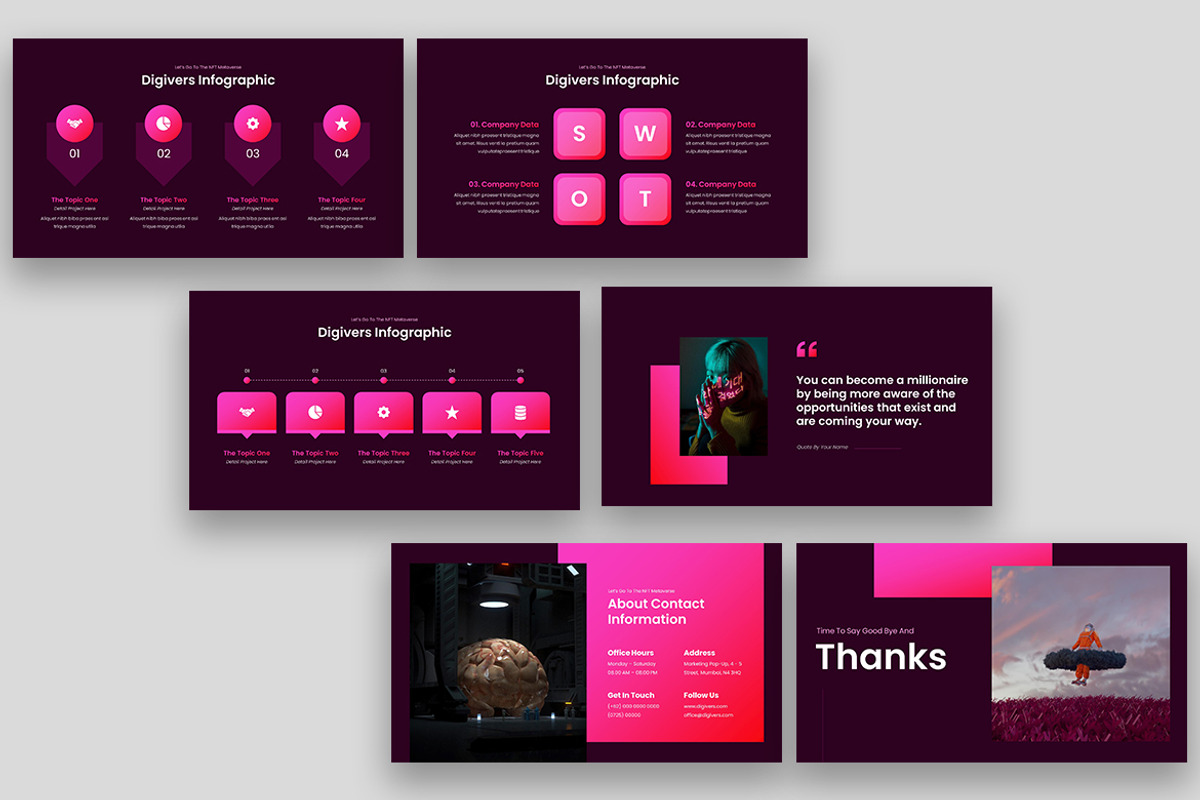 Digivers NFT Metaverse Powerpoint, a Presentation Template by kerismaker (Photo 6 of 6)
