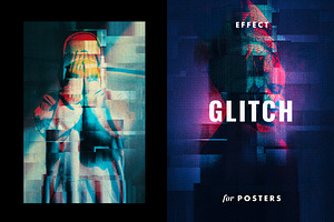 Glitch Displacement Poster Effect