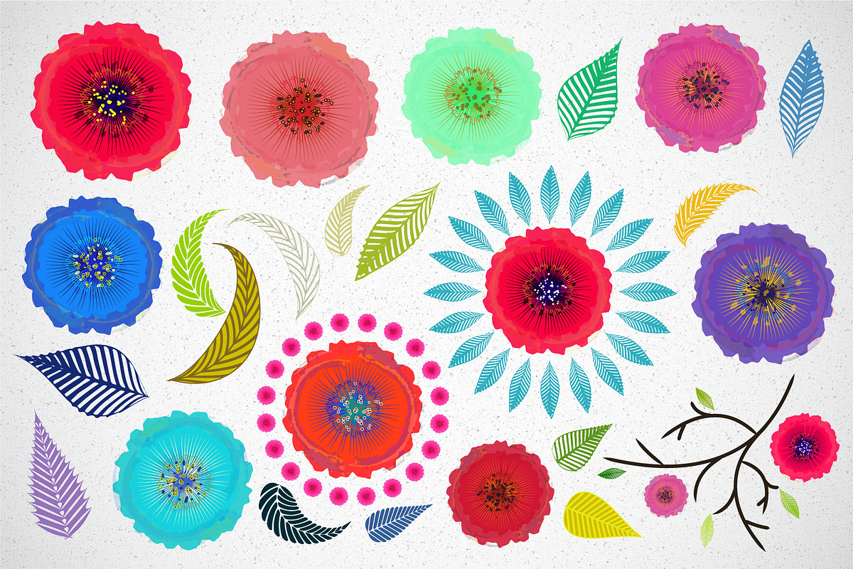 Watercolor Floral elements & more, a Decorative Illustration by Anny Cecilia Walter (Photo 3 of 4)