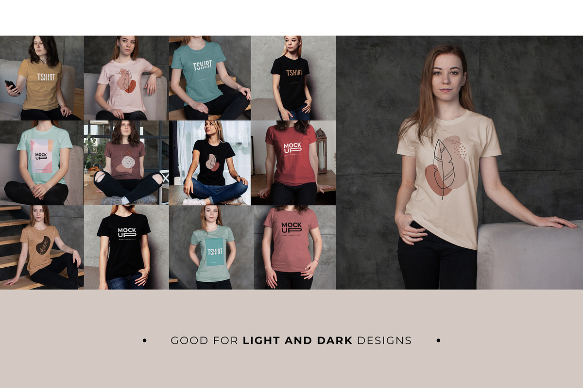 FEMALE T-SHIRT MOCKUP SET, a Shirt Mockup by TrendkeyMockups (Photo 7 of 7)