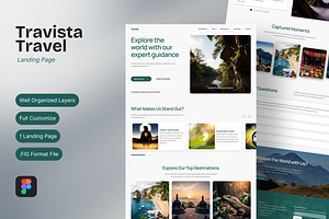 Travista - Figma Landing Page, a Landing Page Template by FIBRINOSÄ