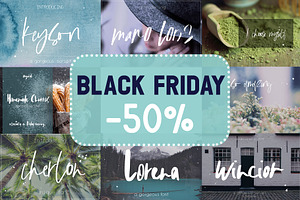 5 fonts for 25$ - Black Friday - 50%
