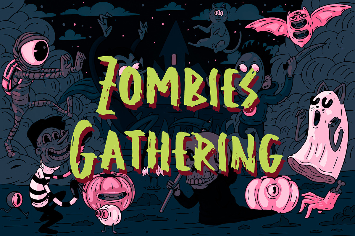 Zombies Ode – Halloween Brush Font, a Handwritten Font by Dm Studio (Photo 6 of 10)