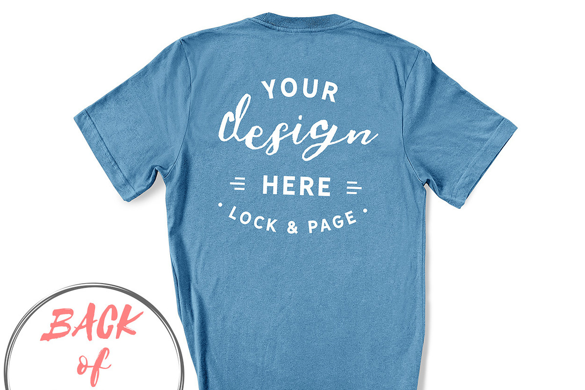 Back Of T-Shirt BC3001 Mockup Bundle, a Shirt Mockup by lock and page (Photo 69 of 88)