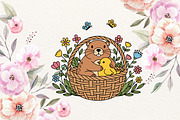 Cute Easter Groundhog Clipart Set, a Graphic by T-shirt Pond (Thumbnail 2 of 8)